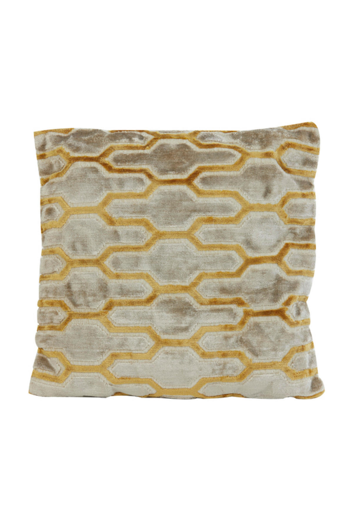 DEKOKISSEN Jembana Gelb 45/45 cm - Gelb, Textil (45/45cm) - Light & Living