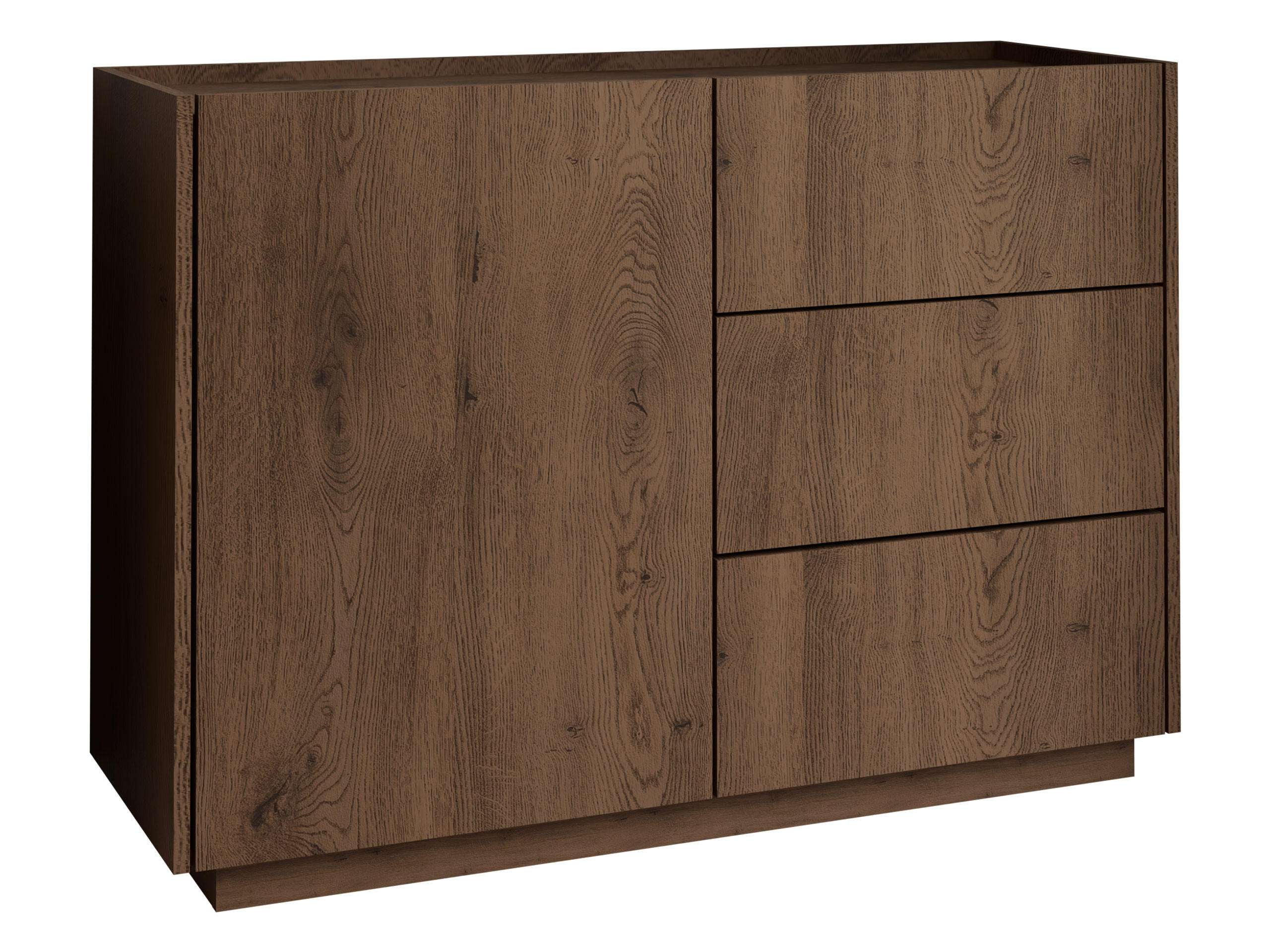 KOMMODE Mirtu KSZ100 - Nussbaumfarben, Holzwerkstoff (100/75/40cm) - MIRJAN24