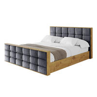 POLSTERBETT mit Bettkasten, Fußteil und Lattenrost, Boxbett ohne Matratze - ENZO2-Z 120x200 Dunkelgrau - Dunkelgrau, Holzwerkstoff/Textil (120/200cm) - ALTDECOR