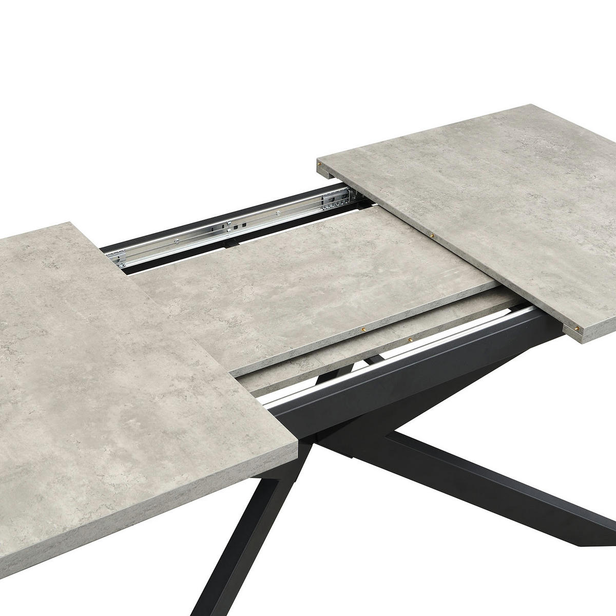 AUSZIEHTISCH MALTEK 140-220/90/76 cm - Schwarz/Grau, Metall (90/140/76cm) - DUBI Möbel