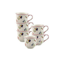 ESPRESSOTASSEN Petite Fleur weiß 80 ml 6er Set - Weiß, Keramik (0.08L) - Villeroy & Boch