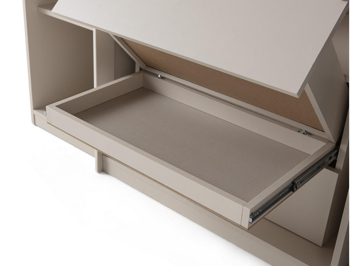 KLEIDERSCHRANK Alaska 4 trg. - Creme, Holzwerkstoff (175/215/60cm)