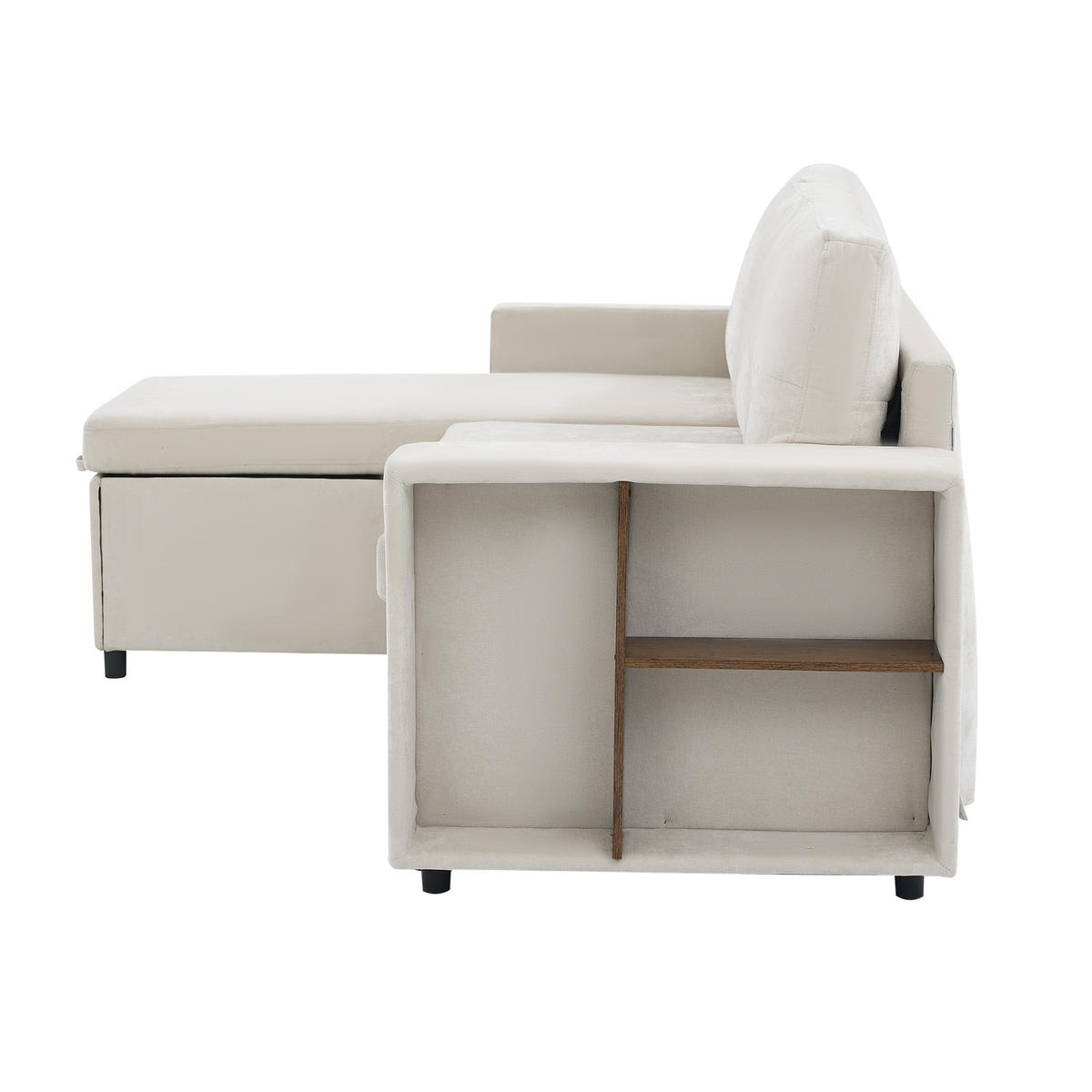 ECKSOFA 202/136/85 cm Beige mit Stauraum - Beige, Textil (202/136cm) - Oxeza
