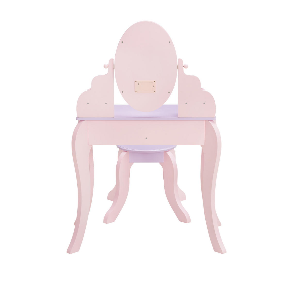 SCHMINKTISCH Kinder mit LED-Spiegel und Hocker, 99cm, Rosa - Pink, Holzwerkstoff (29/99/60cm) - Teamson Kids