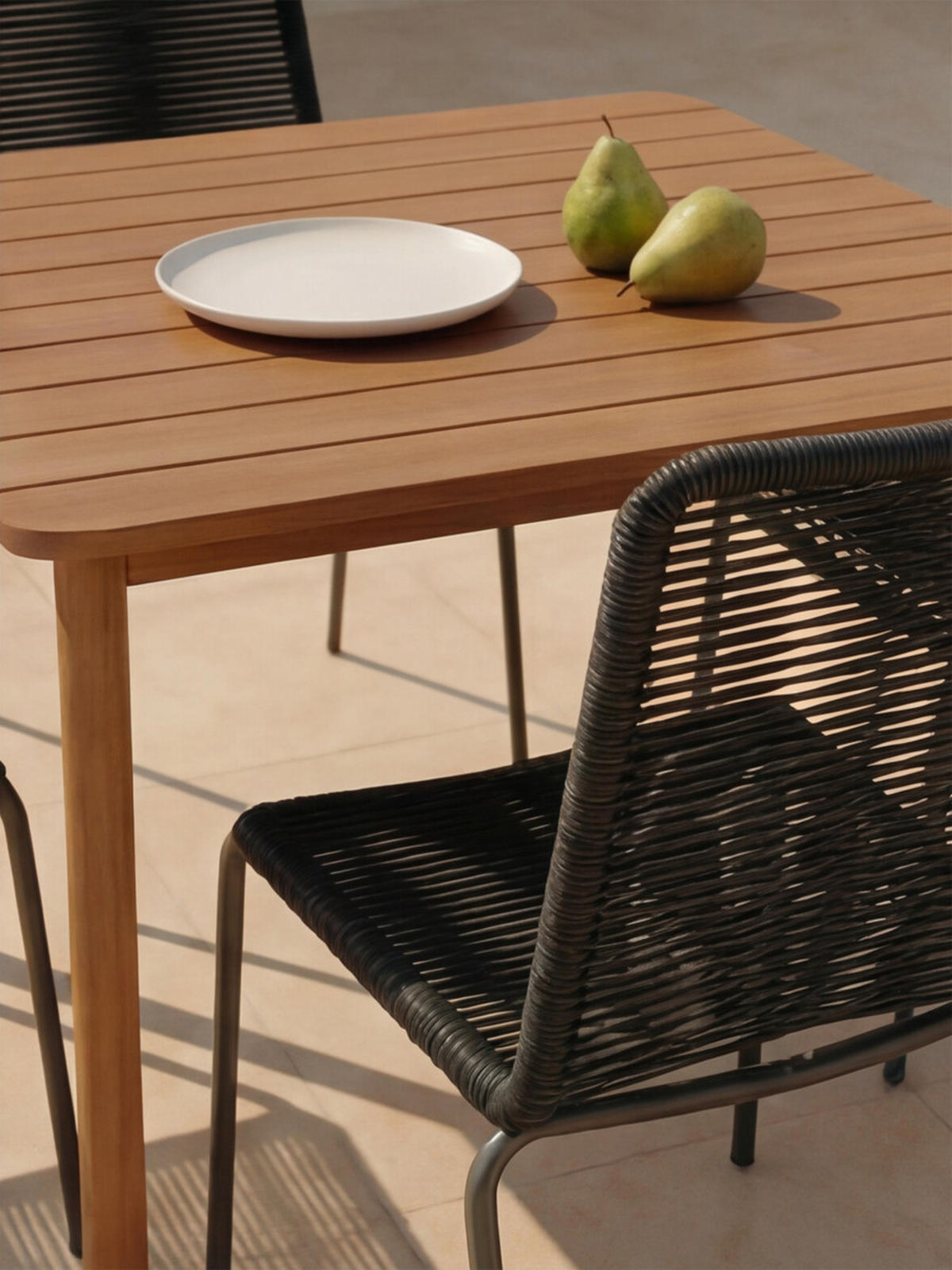 GARTENSTUHL Bowen Schwarz 54 cm x 83 cm - Schwarz, Metall (54/83/56cm) - Kenay Home