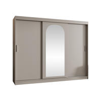 SCHWEBETÜRENSCHRANK Selfie 250 cm mit Schubladen - Kaschmir/Silberfarben, Holzwerkstoff/Kunststoff (250/200/62cm) - MIRJAN24