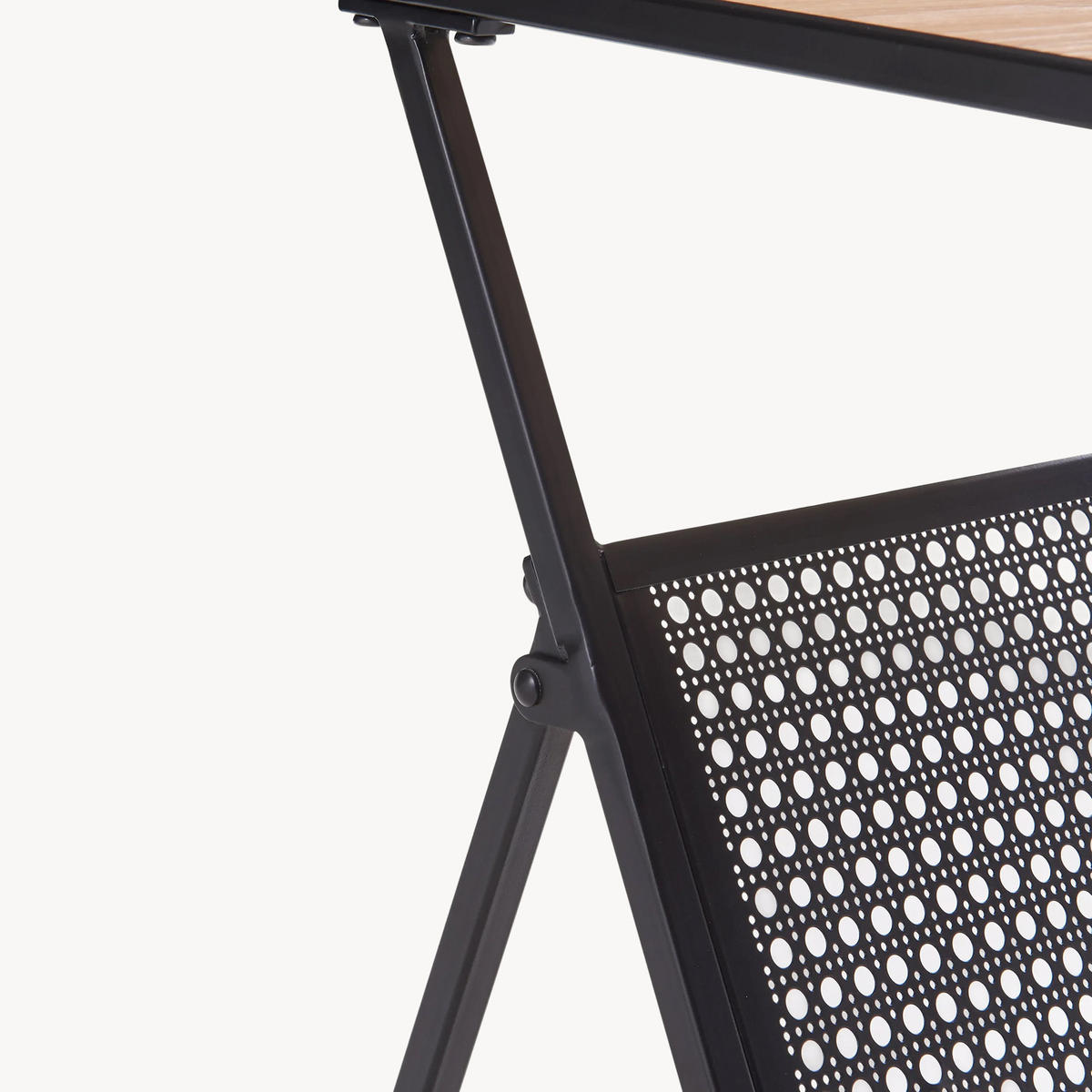 BEISTELLTISCH Jäller - Eichefarben/Schwarz, Holzwerkstoff/Metall (40/30/48cm) - [en.casa]