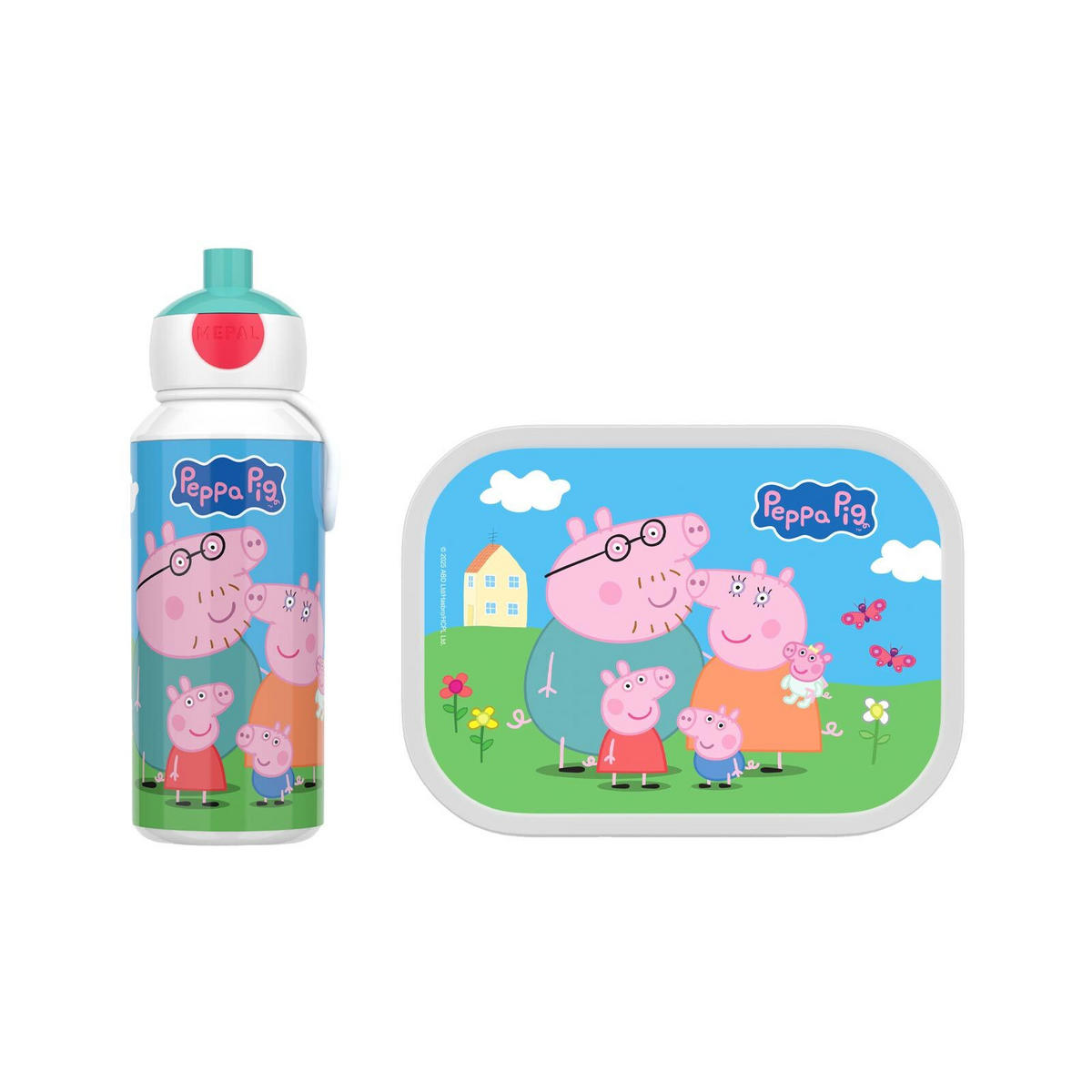 LUNCHSET Campus Peppa Pig 2er Set - Pink/Multicolor, Kunststoff (1/1/1cm) - Mepal