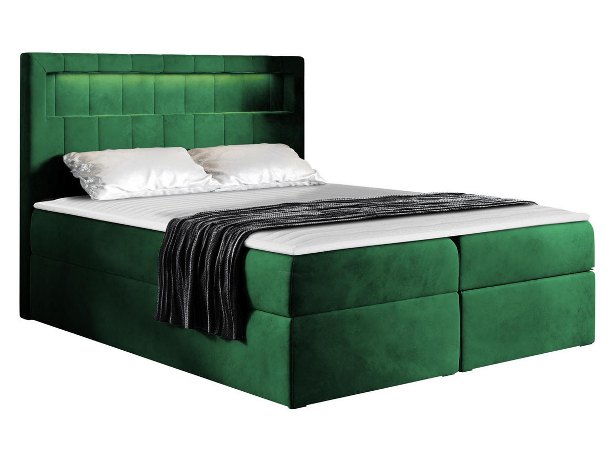 BOXBETT Aspen - Grün, Holz/Textil (200/200cm) - MIRJAN24