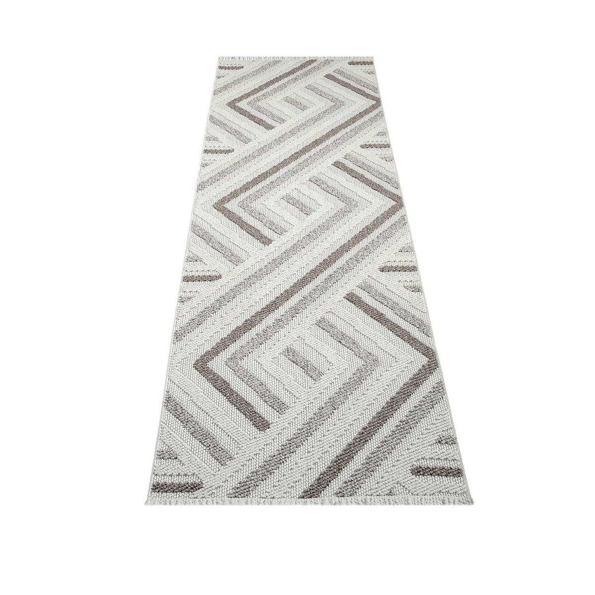 KURZFLOR-TEPPICH Lindo 7590 Creme 80x300 cm - Beige/Creme, Textil (80/300cm) - carpet city