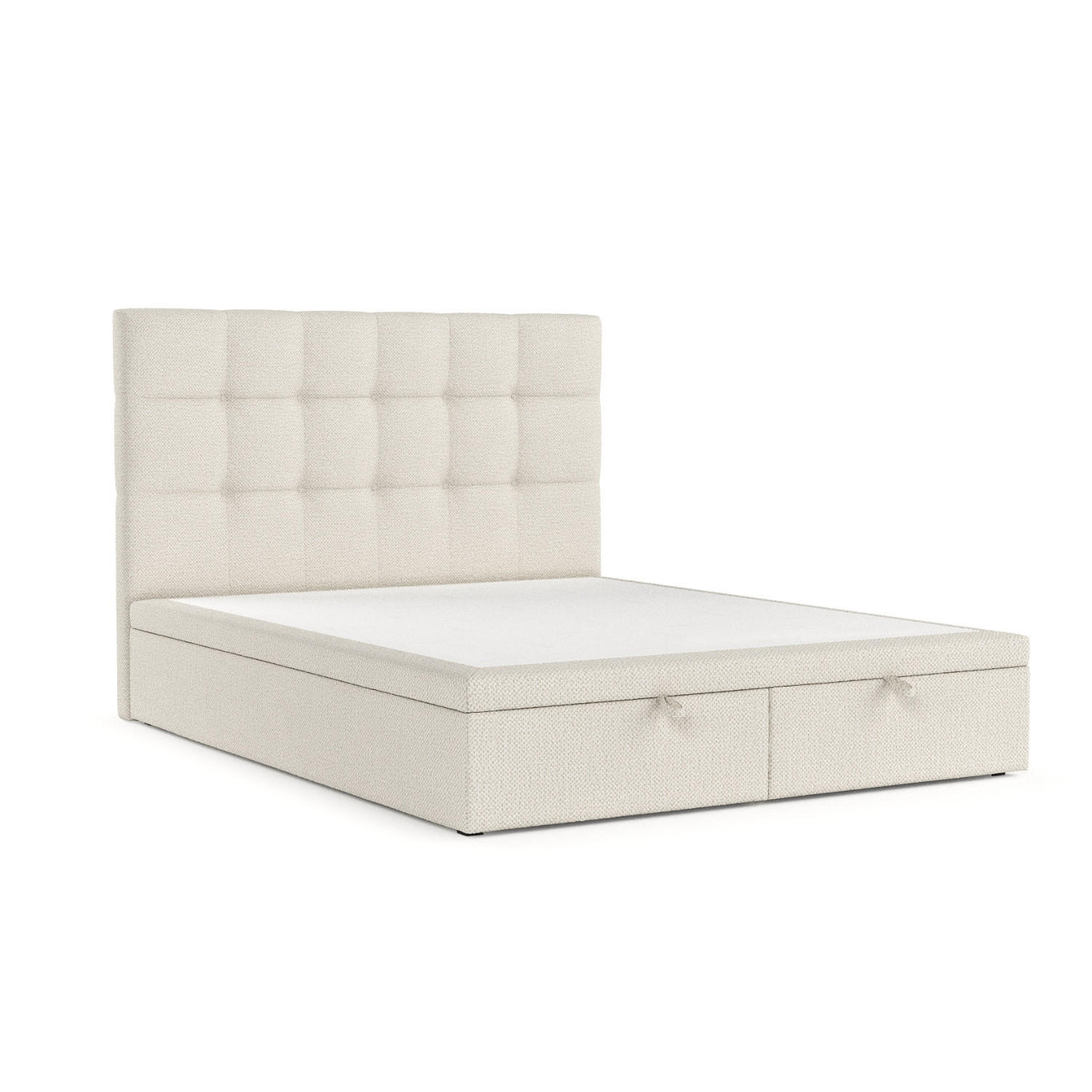 POLSTERBETT Guam mit Stauraum 140/200 cm Hellbeige im Alta Stoff - Sandfarben/Schwarz, Holz/Holzwerkstoff (140/200cm) - AltaBeds