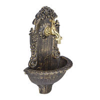 WANDBRUNNEN - Braun, Metall (13/24.5/40cm) - Relaxdays