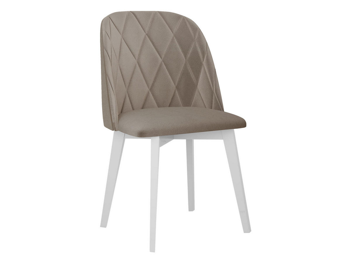 ESSZIMMERSTUHL Monti III Pik Raute - Weiß/Naturfarben, Holz/Textil (48/83/55cm) - MIRJAN24