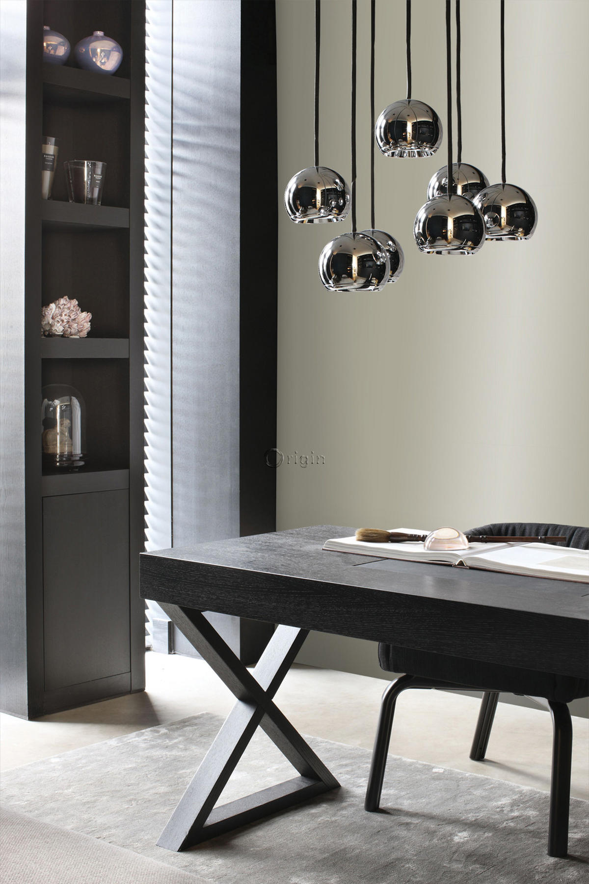 TAPETE Uni 53 cm x 10.05 m - Grau, Papier (53/1000cm) - Origin Wallcoverings