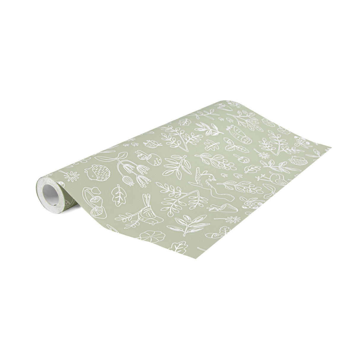 TAPETE Forest Wonders - Weiß/Grün, Papier/Kunststoff (53/1000cm) - Little Dutch