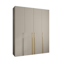 DREHTÜRENSCHRANK 245,5/200/50 4-türig - Kaschmir/Goldfarben, Holz/Metall (200/245.5/50cm) - Abiks Möbel