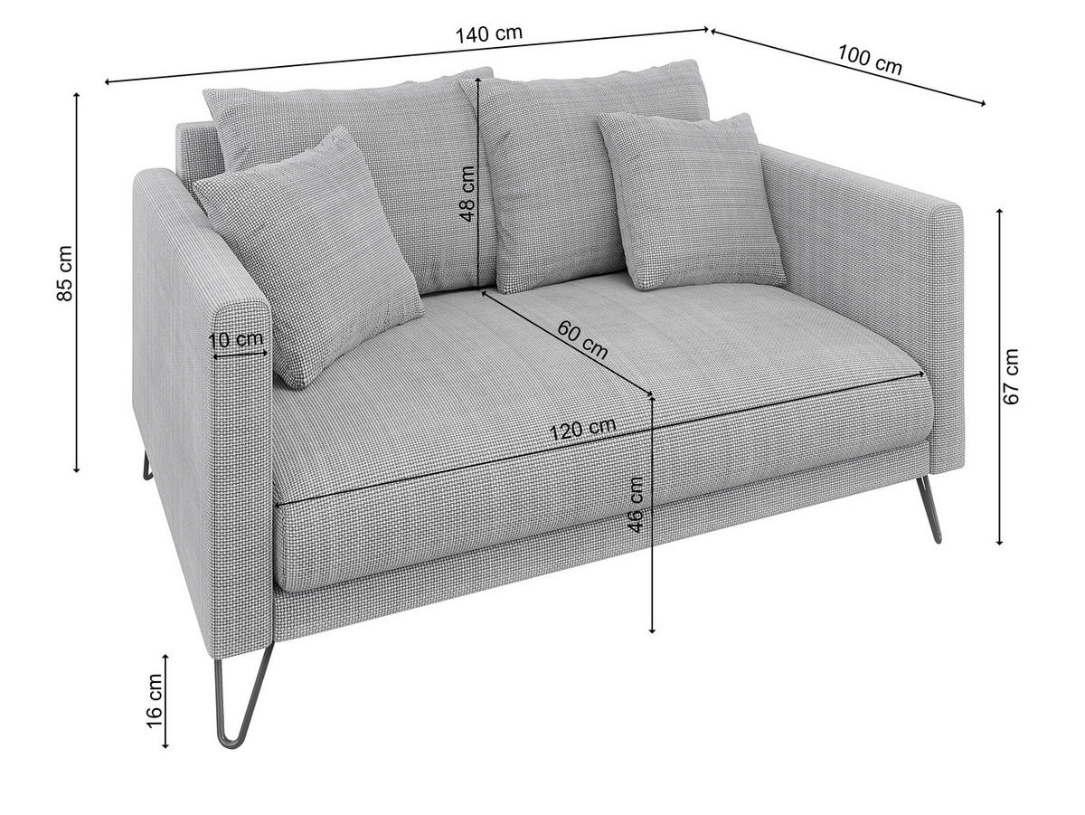 SITZGARNITUR 3+2+1 Harmony Hellgrau Chenille - Hellgrau/Schwarz, Holz/Textil (200/85/100cm) - S-Style Möbel