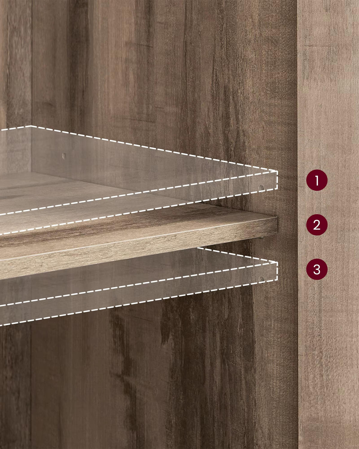 SIDEBOARD 100/75/35 cm Glastüren Stahlrahmen - Braun, Holz (100/75/35cm) - Kaket