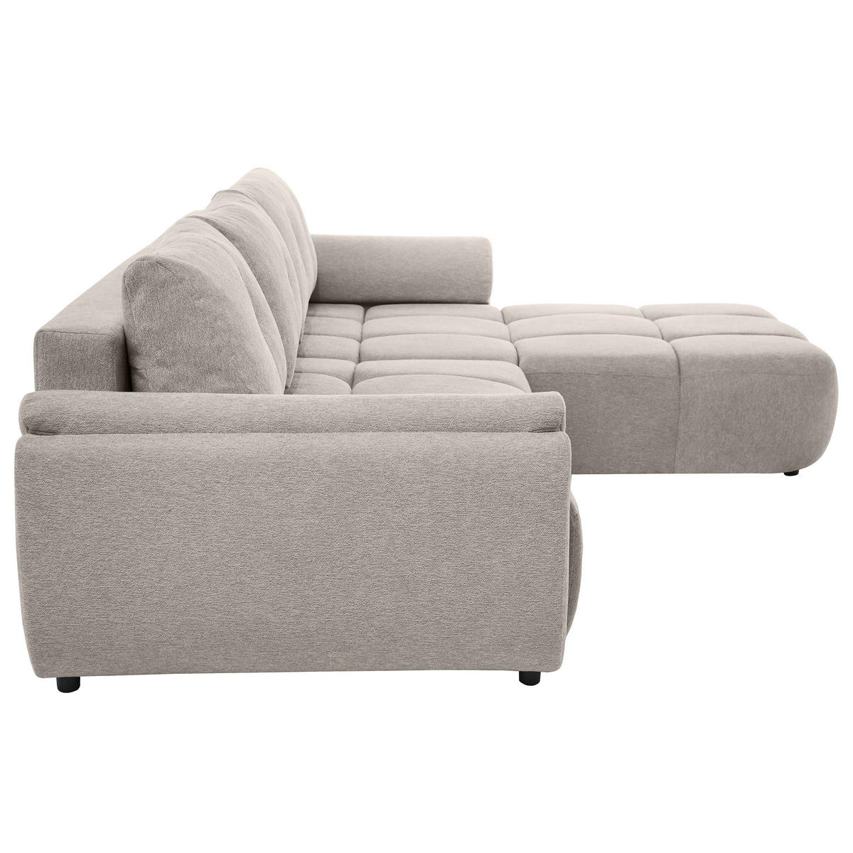 ECKSOFA Massimo, universelle Eckschlafsofa 280 cm mit Schlaffunktion und Bettkasten, Beige - Beige, Textil (283/204cm) - Beautysofa