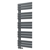 HEIZKÖRPER 132/50 cm Anthrazit Warmwasser aus Stahl 695 W mit Mittelanschluss G1/2" - Anthrazit, Metall (50/132/5.9cm) - S'AFIELINA