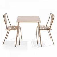 GARTENSET 3-tlg., Taupe - Taupe, Metall - Oviala