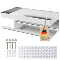 DUSCHREGAL Selbstklebend 23/10/8 (Silber) - Silberfarben, Metall (10/8/23cm) - Intirilife