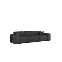 SOFA 3-sitzer Celes Premium In Artico - Anthrazit, Holzwerkstoff/Textil (218/73/90cm) - Fun Möbel
