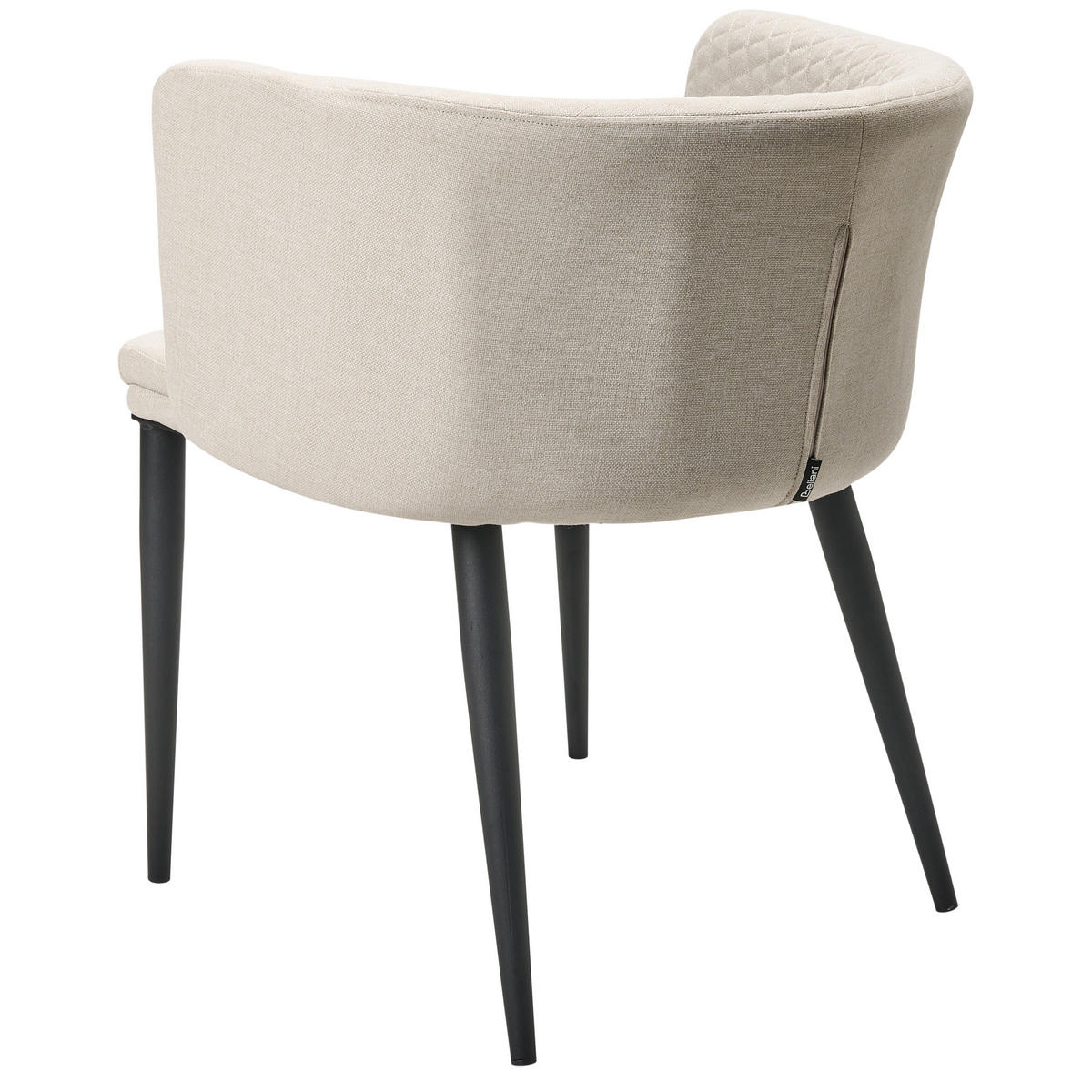 GARTENSTUHL 2er-Set Beige Limasson - Beige/Schwarz, Textil (49/72/52cm) - Beliani