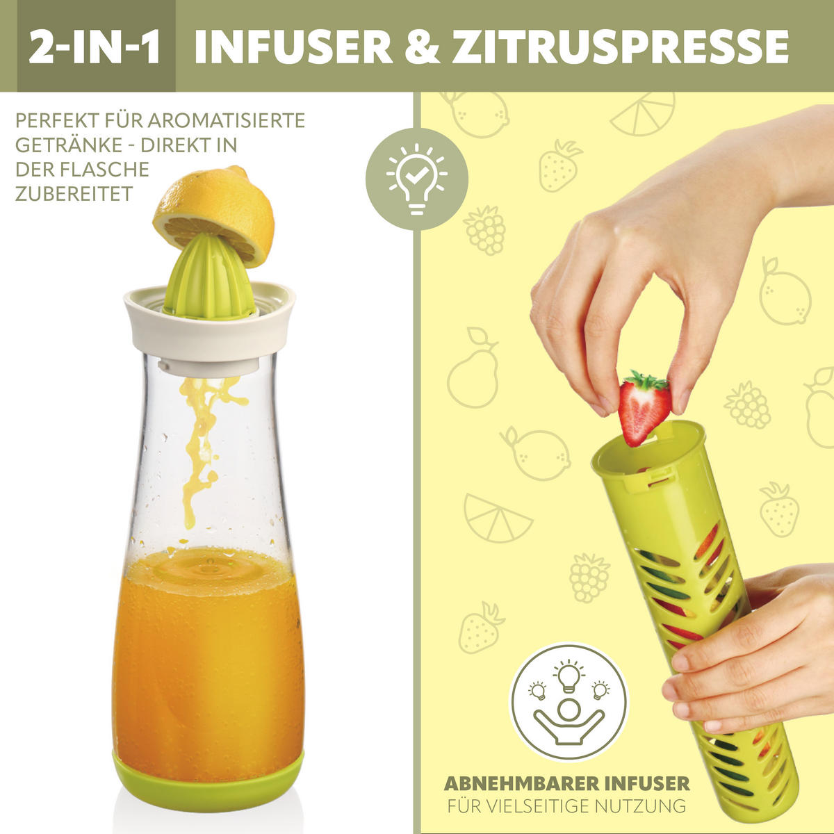 GETRÄNKEFLASCHE, grün, Kunststoff - Grün, Kunststoff (1.1L) - bremermann