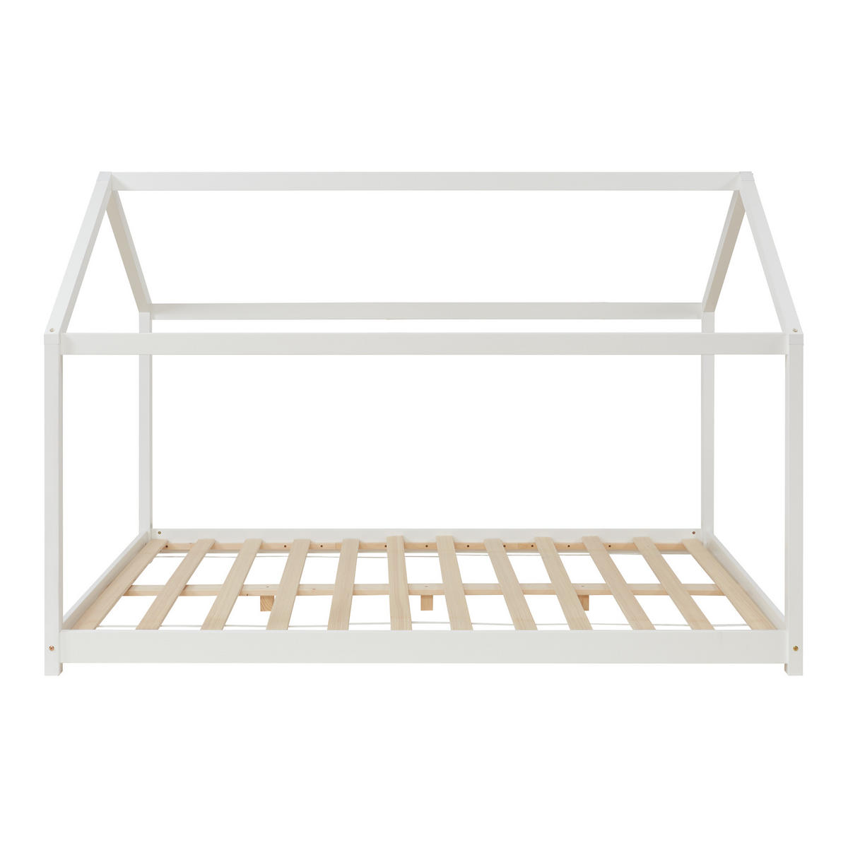 HAUSBETT Cerro - Weiß, Holz (140/200cm) - [en.casa]