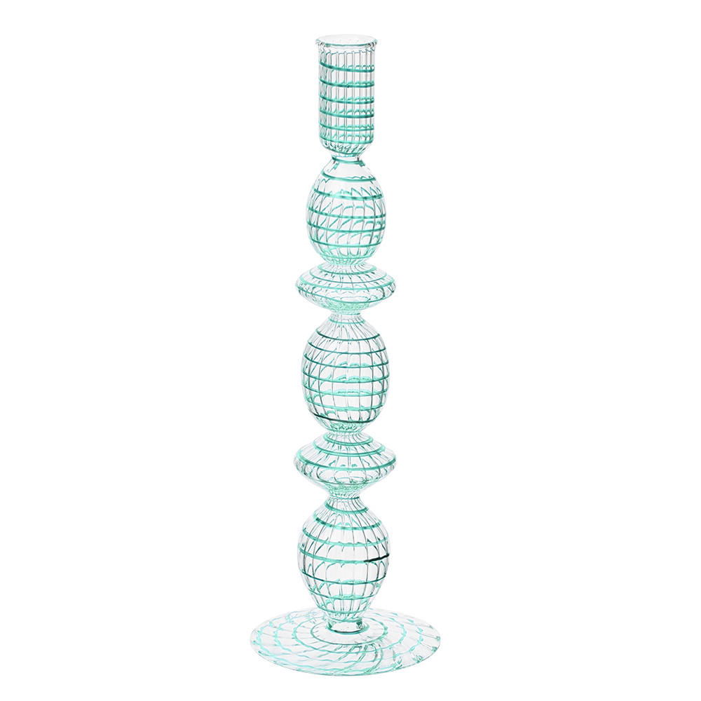 KERZENHALTER Glass wirbel hellblau l 28 cm - Hellblau, Glas (8.89/27.94/8.89cm) - Pip Studio
