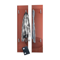 GARDEROBENPANEEL Wandpaneel Bordeaux Hochglanz - Bordeaux, Holzwerkstoff (120/28/2cm) - Vladon