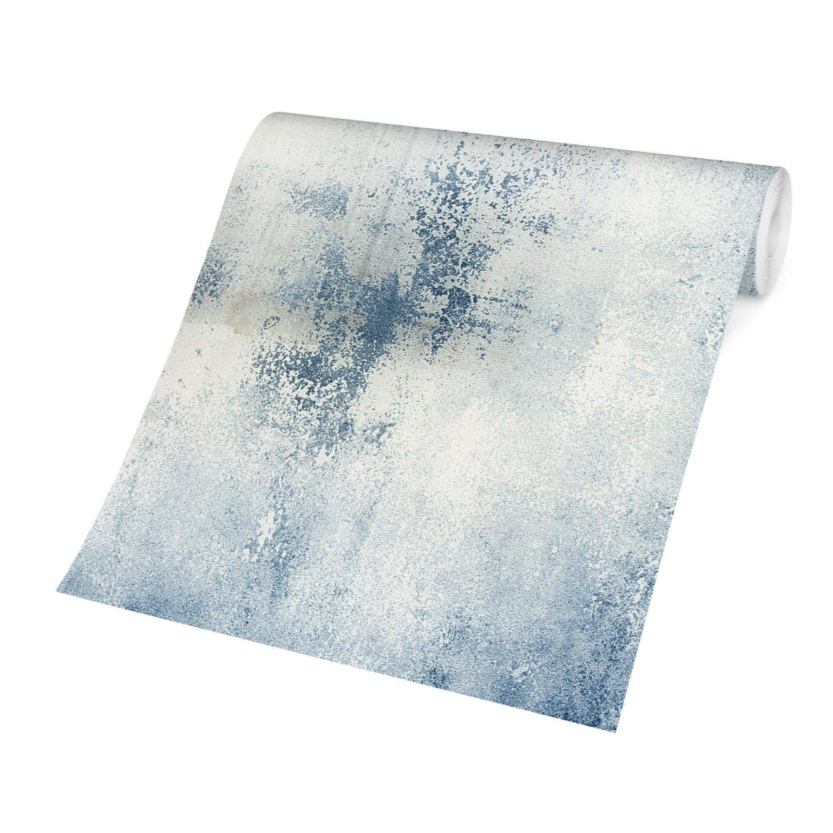 FOTOTAPETE Betonwand Shabby Putz Blau 288/288 cm - Blau, Papier (288/288cm) - Bilderwelten
