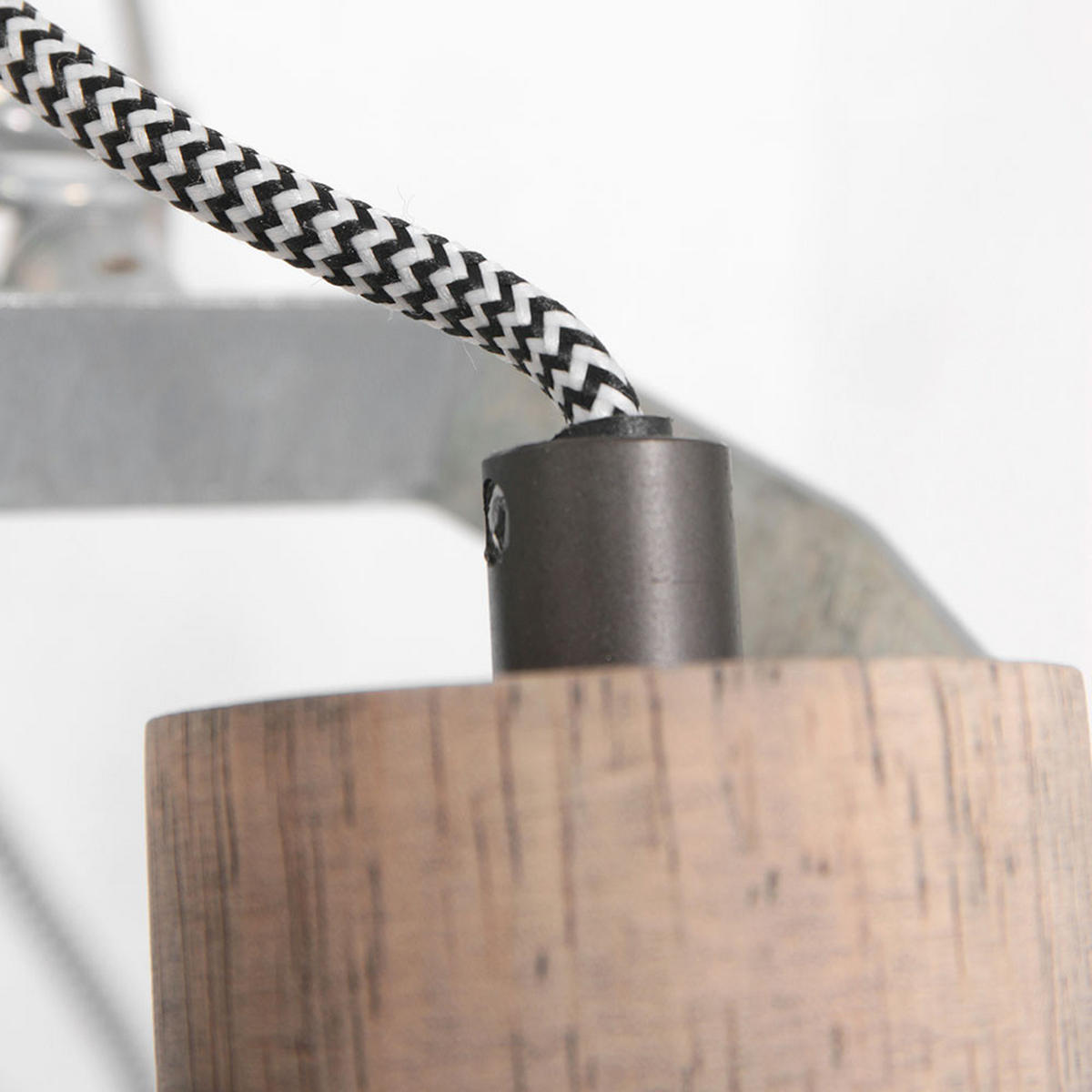 WANDLEUCHTE Metall Braun Holzoptik - Braun, Holz (15/13/37cm)