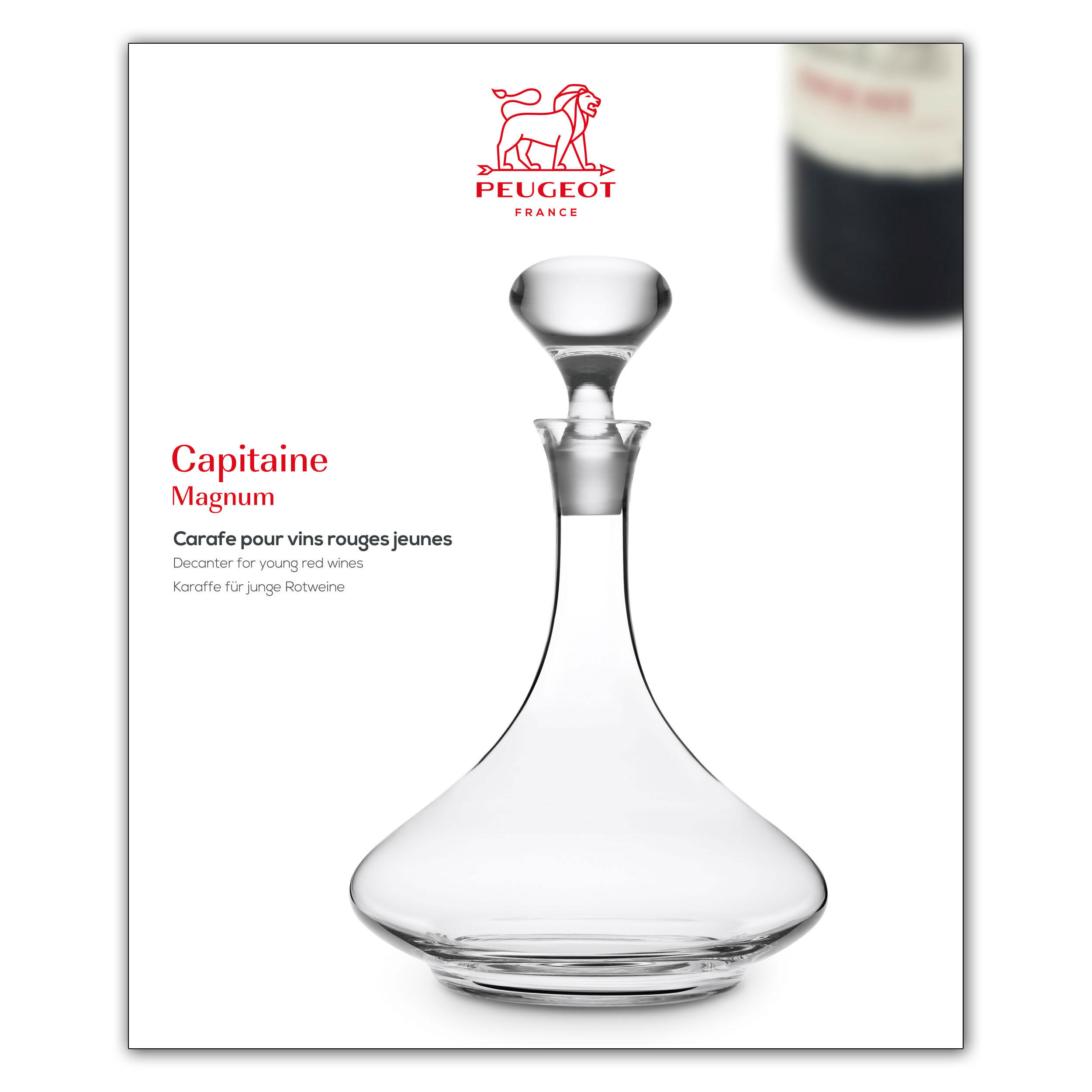 DEKANTER Capitaine Magnum 1.5l Mundgeblasenes Glas - Transparent, Glas (1.5L) - PEUGEOT