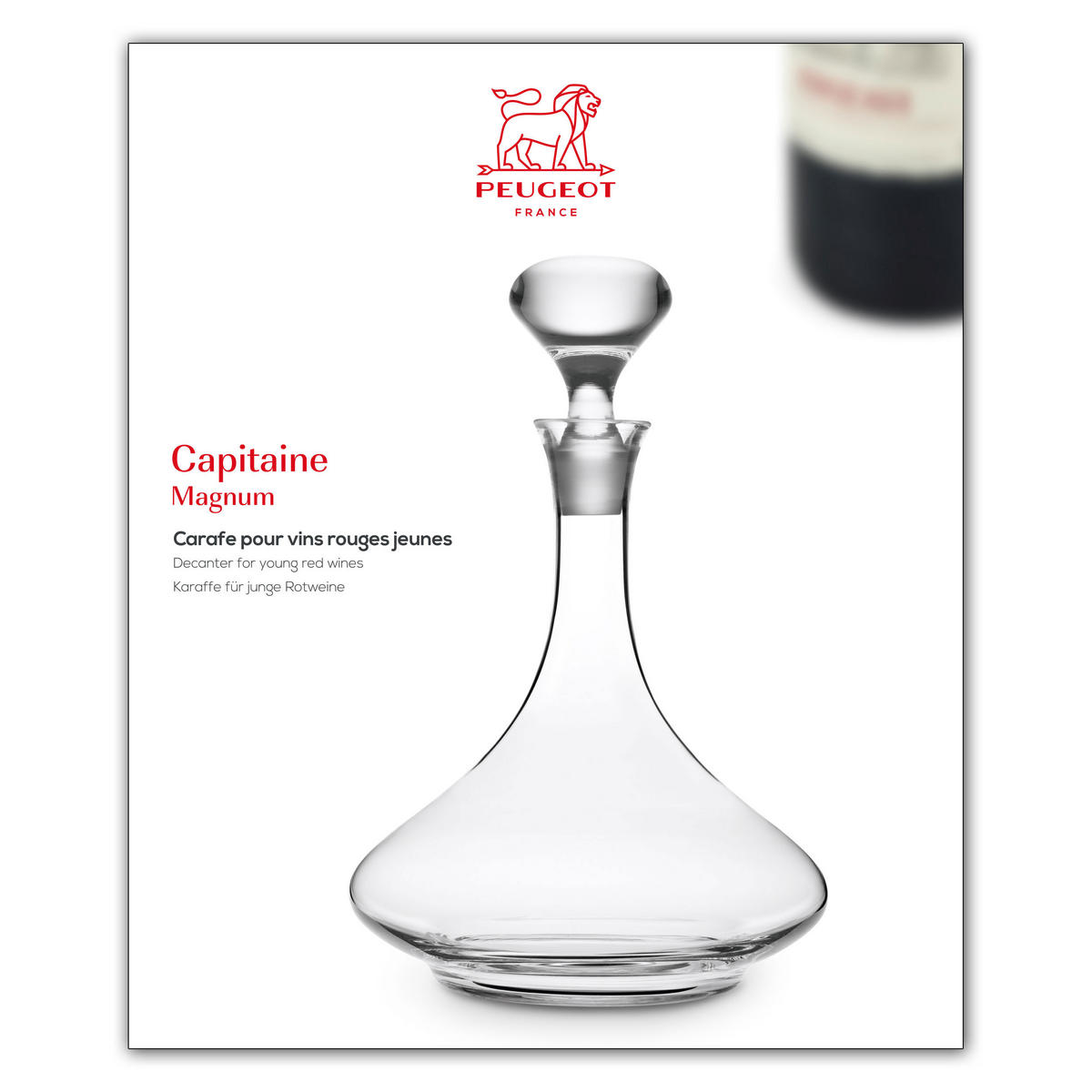DEKANTER Capitaine Magnum 1.5l Mundgeblasenes Glas - Transparent, Glas (1.5L) - PEUGEOT