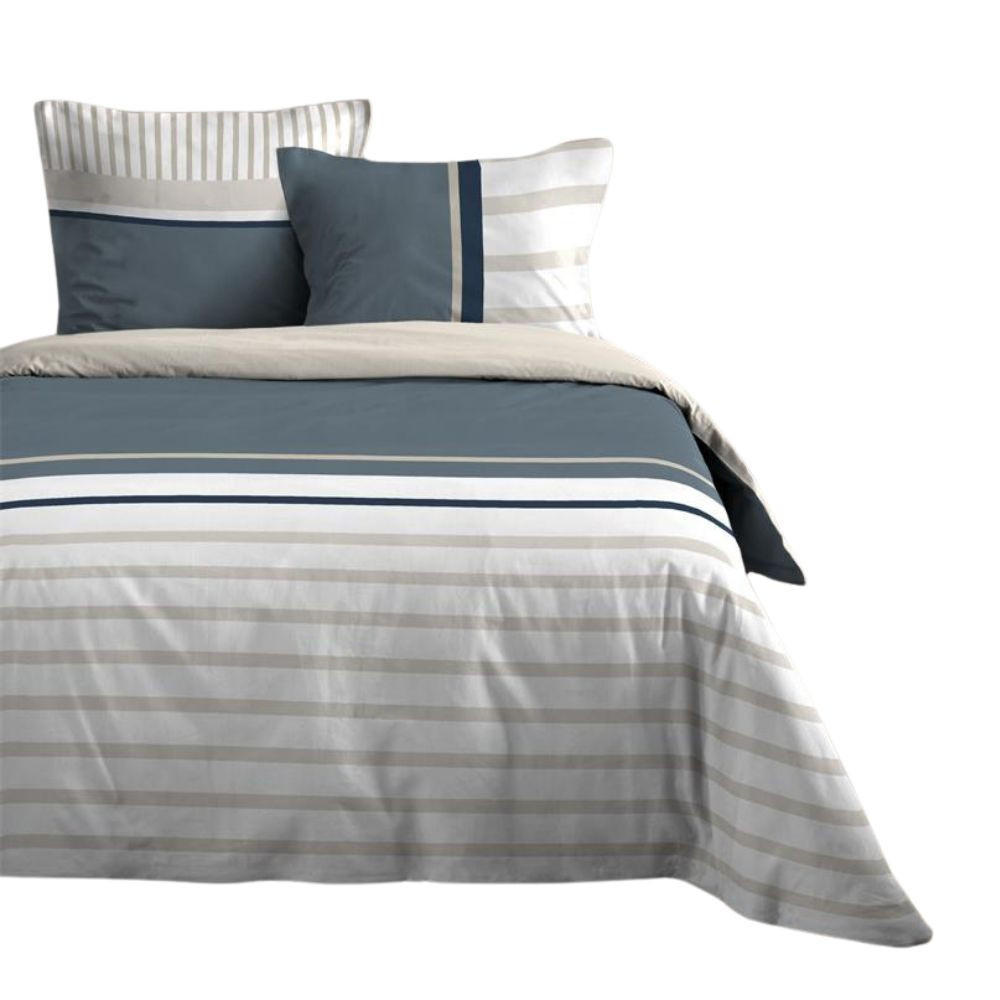 BETTWÄSCHE-SET Baumwolle Nutica 240/220 cm - Multicolor, Naturmaterialien (220/240cm)