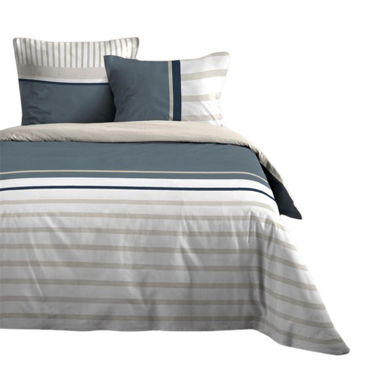 BETTWÄSCHE-SET Baumwolle Nutica 240/220 cm - Multicolor, Naturmaterialien (220/240cm)