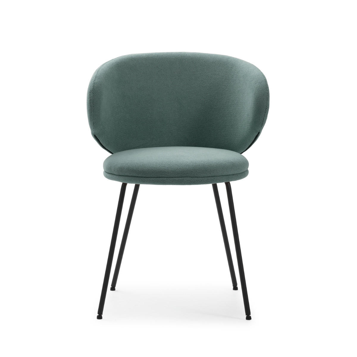 STÜHLEN (Set aus 2) aus stoff mit schwarzen metallbeinen - rush 60/58/51 cm - Grün, Textil (58/51/60cm) - Calicosy