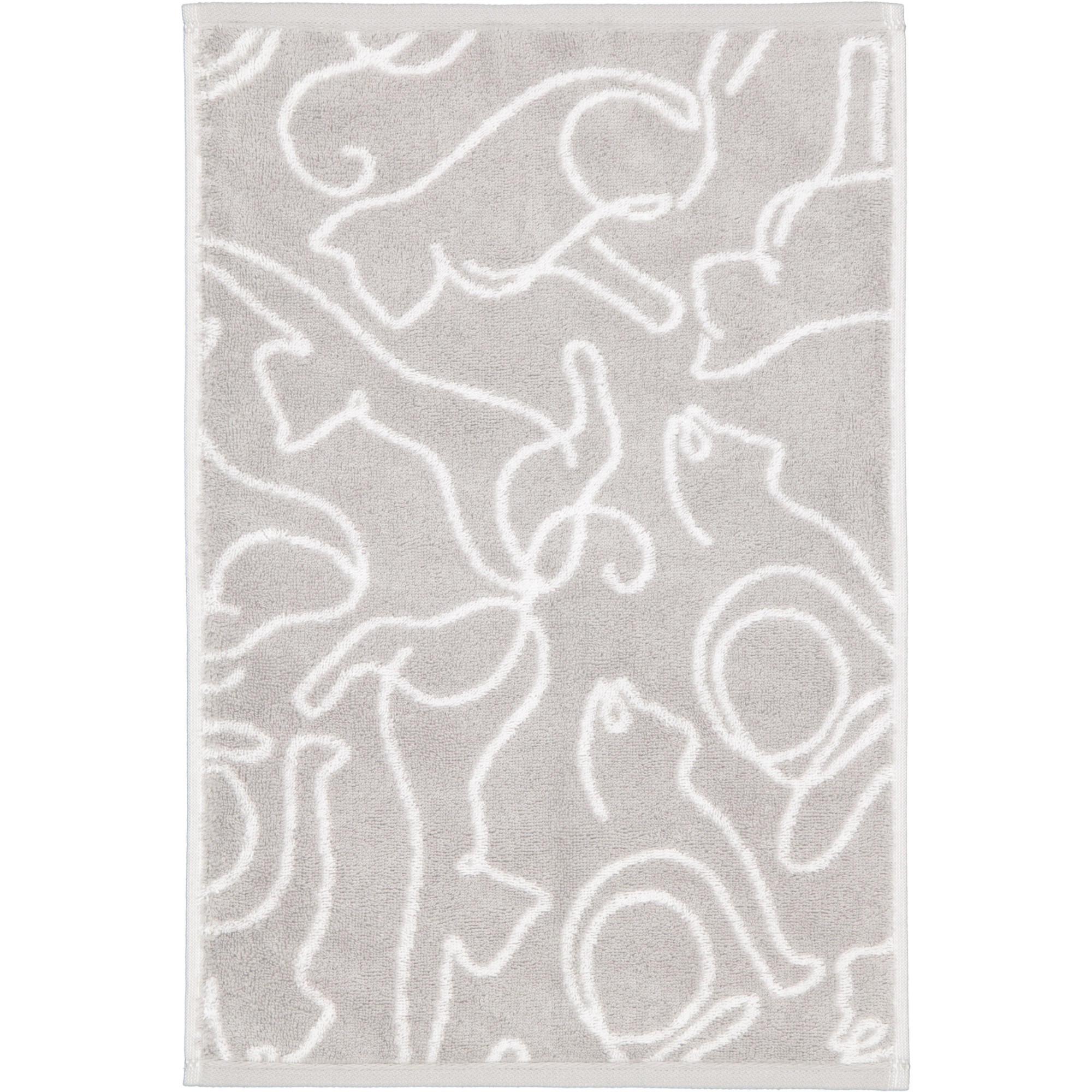 GÄSTETUCH CUTE CATS EDITION CATS 6264 PLATIN/WEISS - 76 - Grau, Textil (30/50cm) - Cawoe