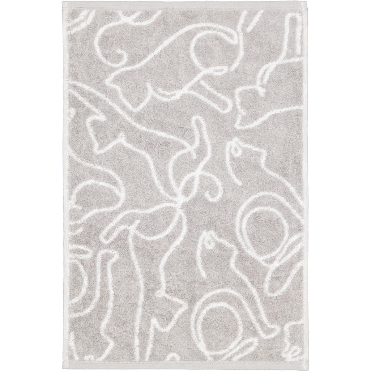 GÄSTETUCH CUTE CATS EDITION CATS 6264 PLATIN/WEISS - 76 - Grau, Textil (30/50cm) - Cawoe