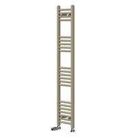 HANDTUCHHEIZKÖRPER 300 x 1400 mm Beige mit Thermostatventil Badheizkörper gerade mit Seitenanschluss - Beige, Metall (30/140/3cm) - LuxeBath