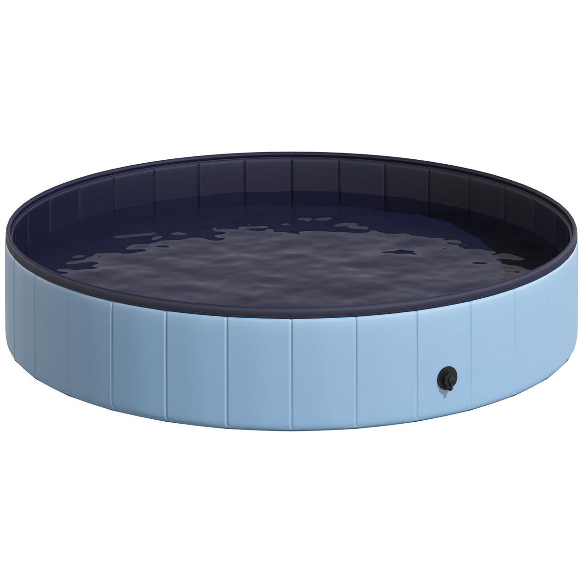 POOL DE-18959 klappbar, Ø160 cm, rutschfest Blau - Blau, Kunststoff (160/30/160cm) - ComfortXL