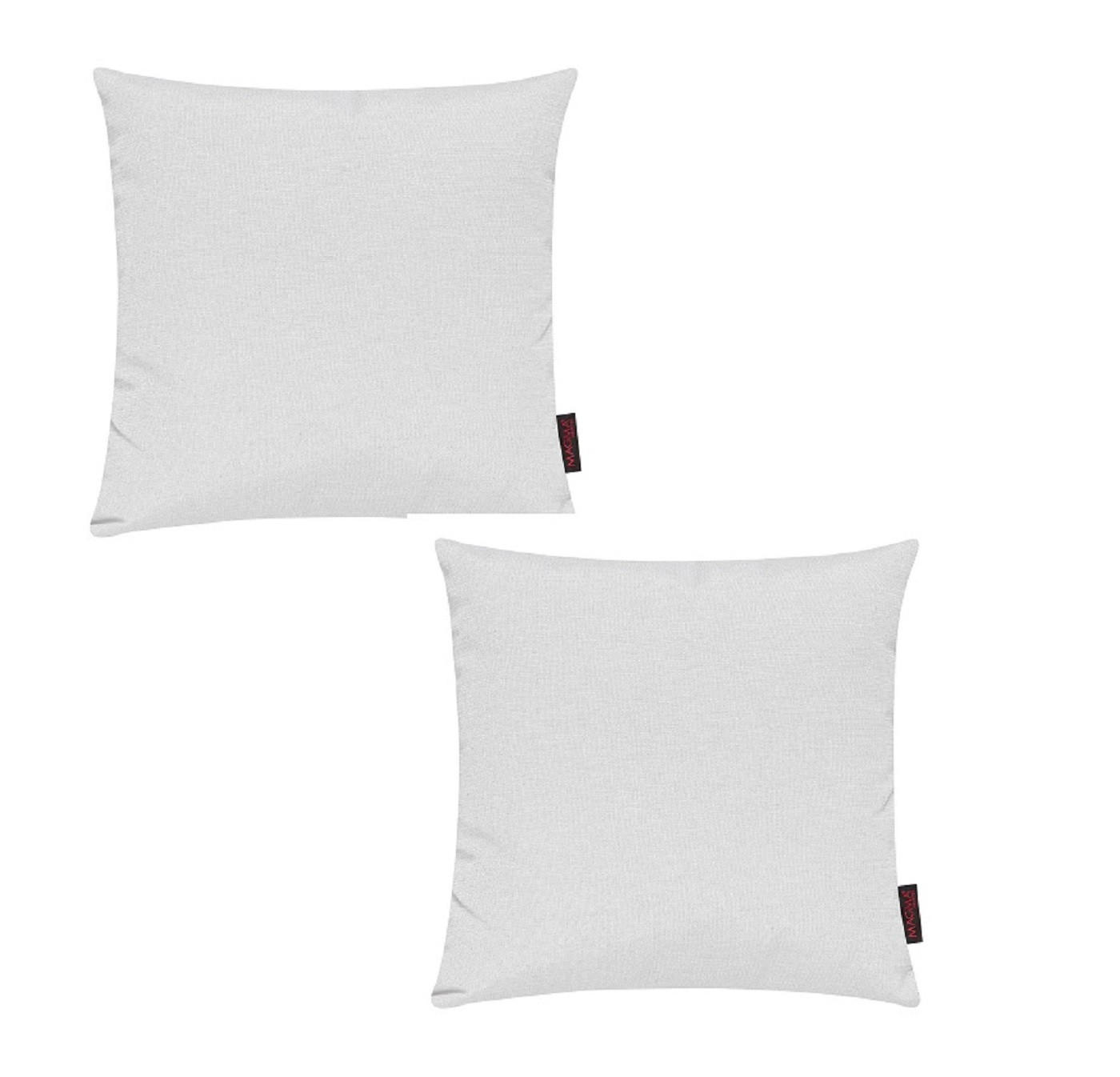 KISSENHÜLLE 2er Set Fino uni 40/40 cm - Weiß, Textil (40/40cm) - Magma Heimtexx