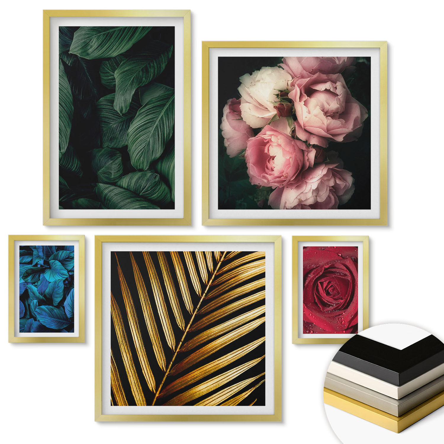 ArtPrintCave Wandbilder Gold 40x60 cm