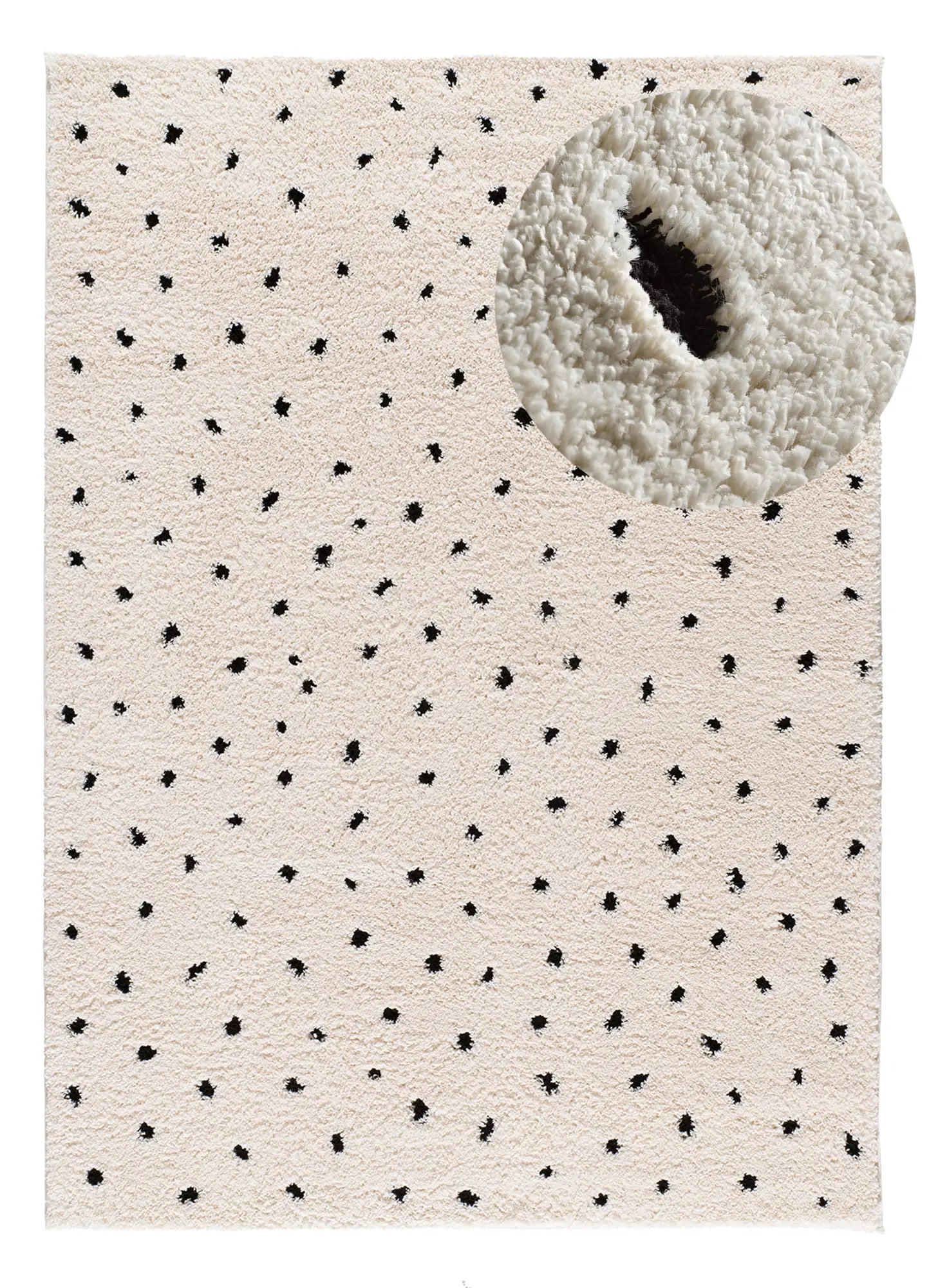 HOCHFLORTEPPICH Weiß Atesa 120/170 cm - Weiß, Naturmaterialien/Textil (120/170cm) - Atticgo