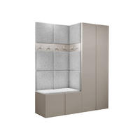 GARDEROBEN-SET Orion III - Kaschmir/Hellgrau, Holzwerkstoff/Kunststoff (158/186/46cm) - MIRJAN24