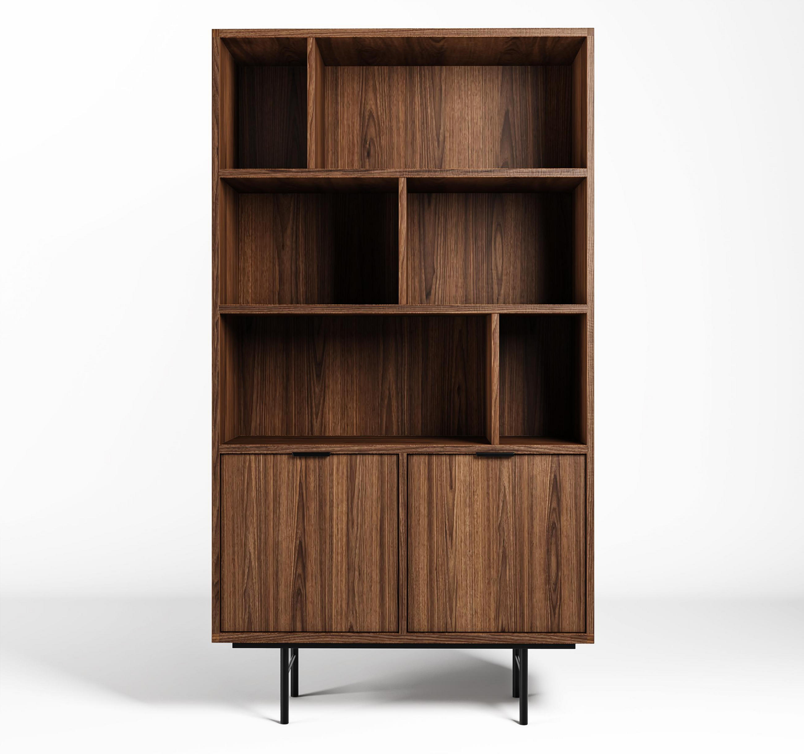 AX Living Regal Walnuss 90x185x35 cm