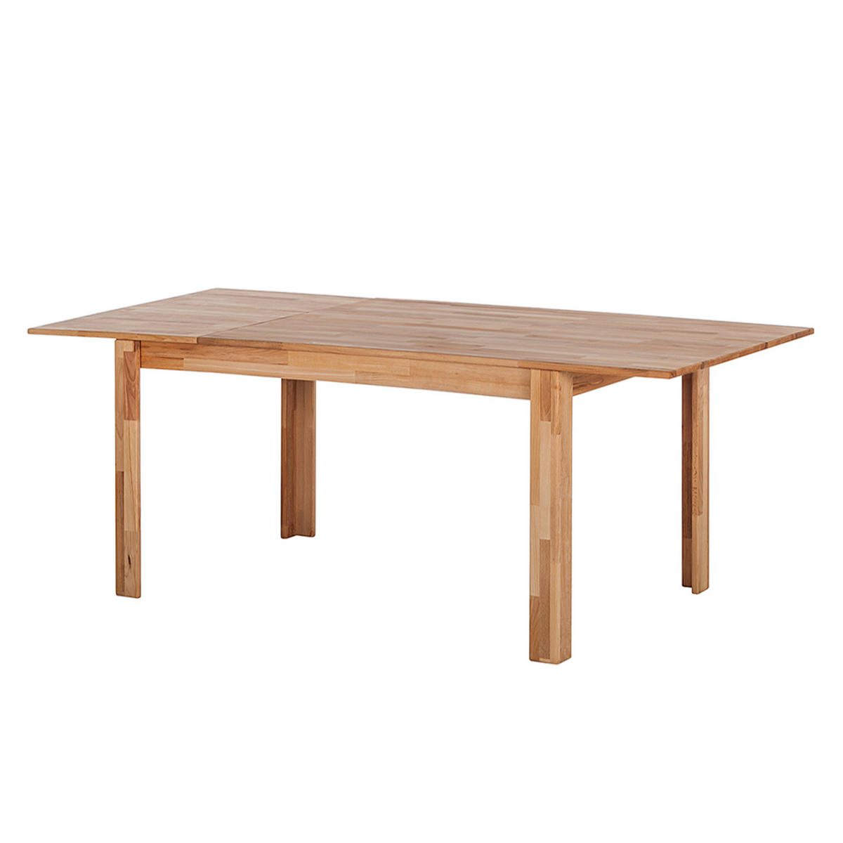 ESSTISCH mit Ausziehfunktion - Kernbuche massiv - geölt - Kernbuche, Holz (90/140/76cm) - home24