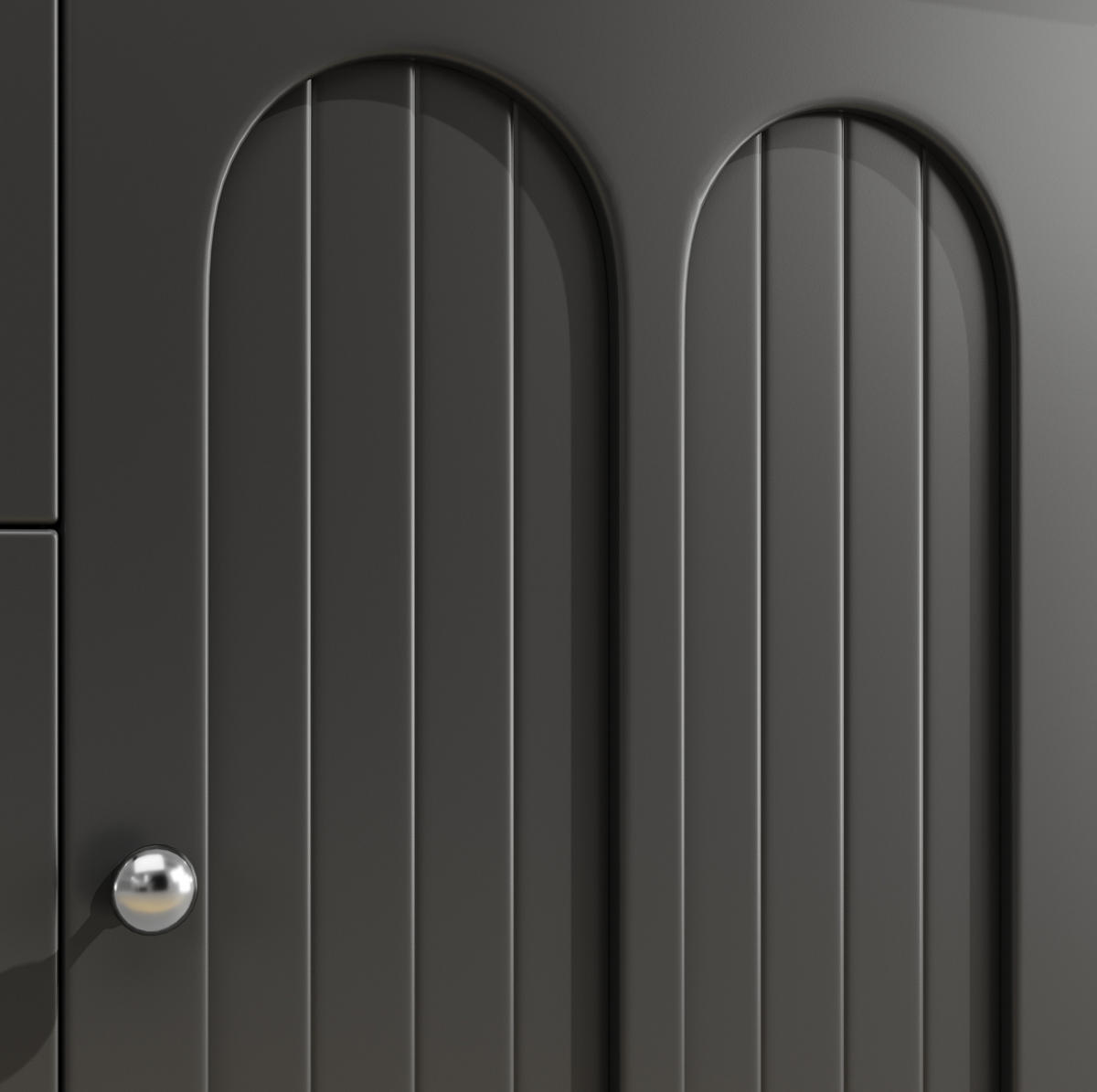 HOCHSCHRANK mit LED-Beleuchtung 120x40x180 cm MDF Schwarz/Natur - Schwarz, Holzwerkstoff (29/180/120cm) - Meubliv